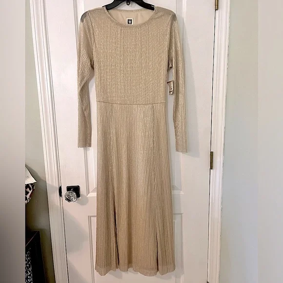 NWT Anne Klein Belted Gold Dress✨ - Picture 3 of 7